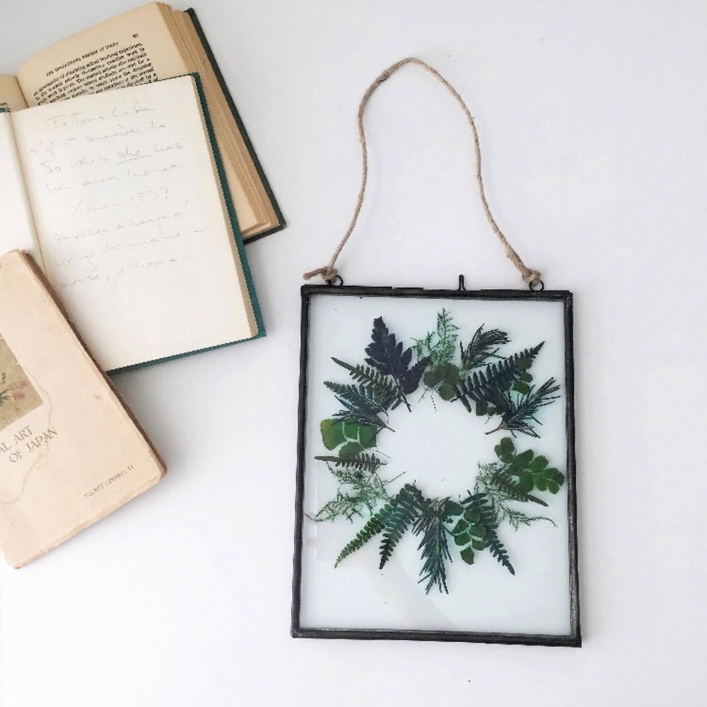 Etsy Pressed Botanical Floral Wreath Wall Hanging